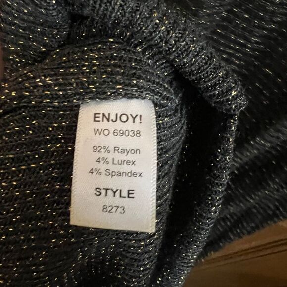 Michael Stars Womens Size Small Black & Gold Metallic Ruched Sides Bodycon Dress - Picture 3 of 4